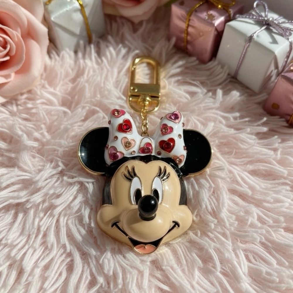 Disney Minnie Mouse BaubleBar Bag Charm Keychain New